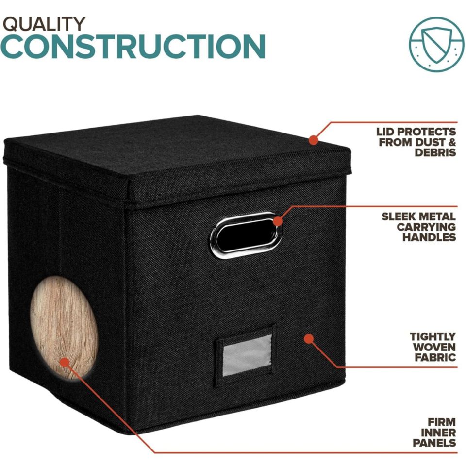 Durable Multi-Purpose Storage Boxes for Vinyl Records