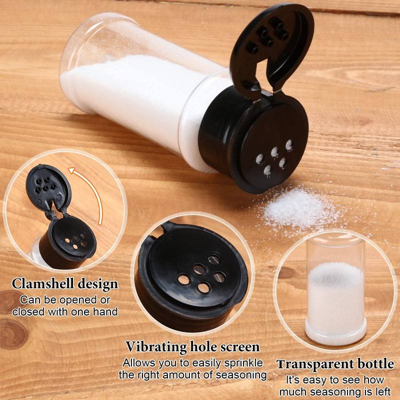 Outdoor Pepper Spray for Kitchen Camping Picnic BBQ Plastic Spice Jar Bottle with Funnel Sticker Brush