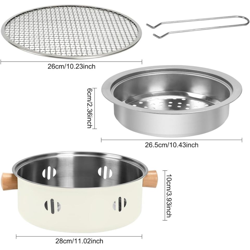 Best-Selling Durable Multifunctional Portable Outdoor Metal Charcoal Grill Smoke-Free Teapot Grill for Barbecue