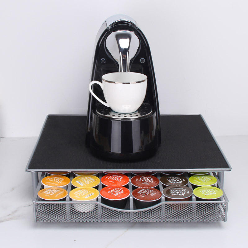 Metal Coffee Capsule Holder Drawer for 36 PCS