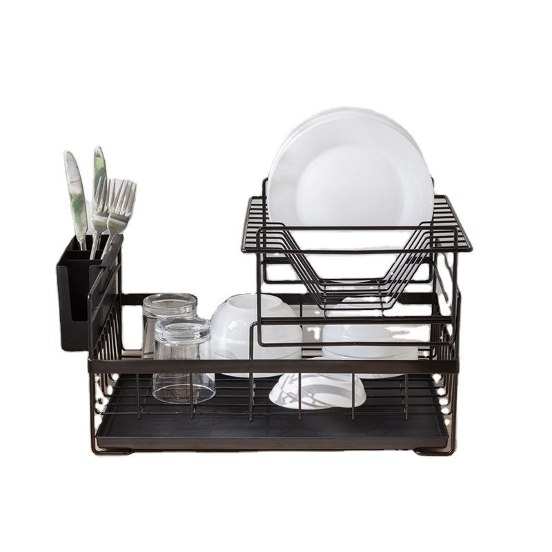 High-Quality Metal Roll-Up Dish Drying Rack Over Sink Dish Drainer