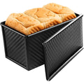 1lb Carbon Steel Loaf Pan with Non-Stick Coating and Lid