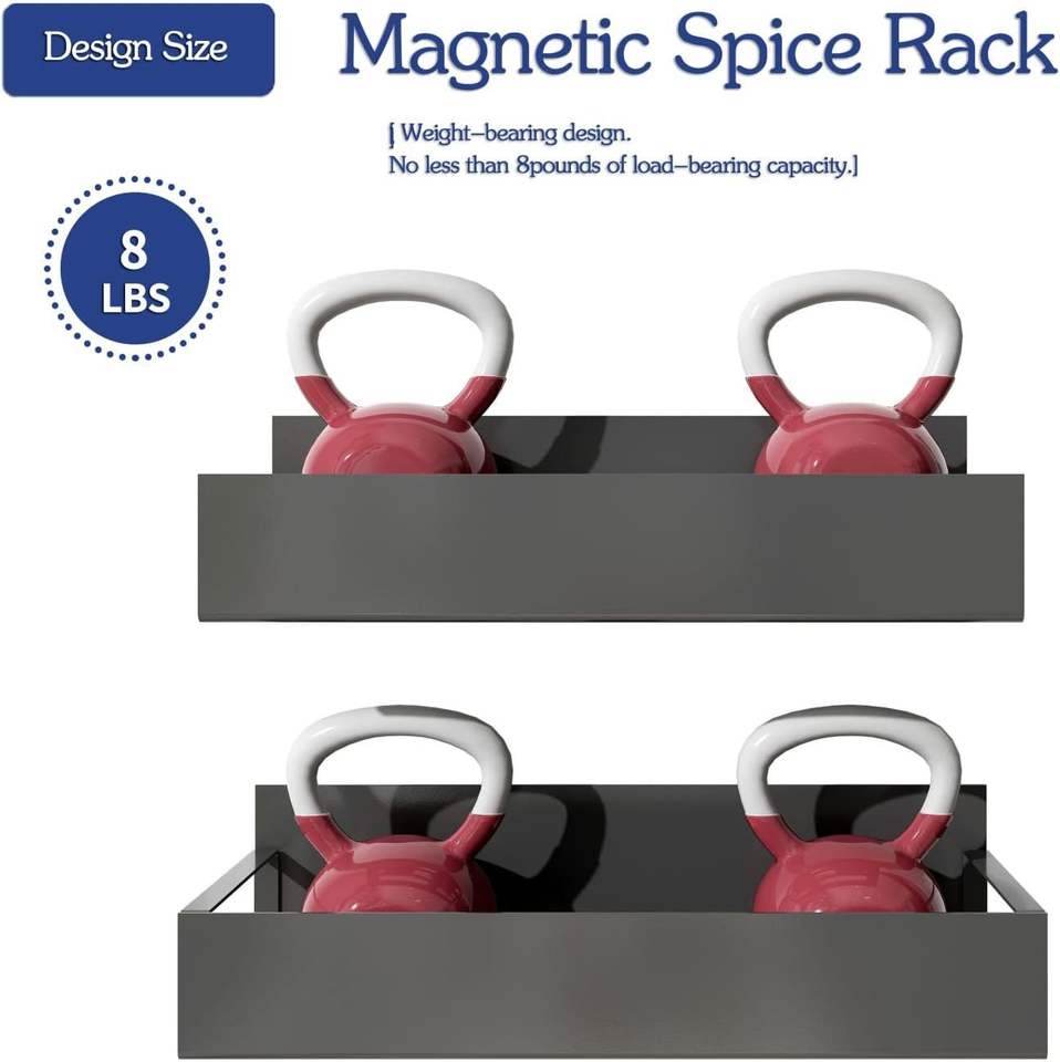 Modern Magnetic Refrigerator Storage Shelf Kitchen Side Hanging Spice Metal Dance Shelves