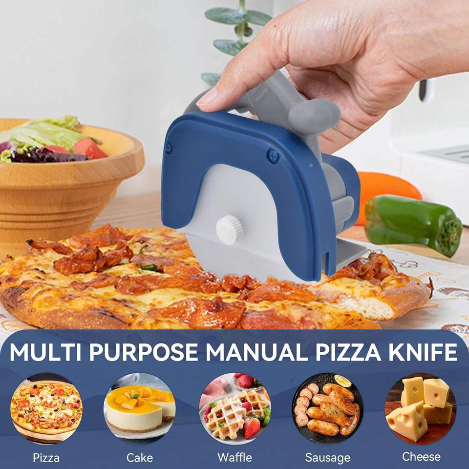 Stainless Steel Kitchen Tool Set with Pizza Cutter, Dough Roller, and Cutters