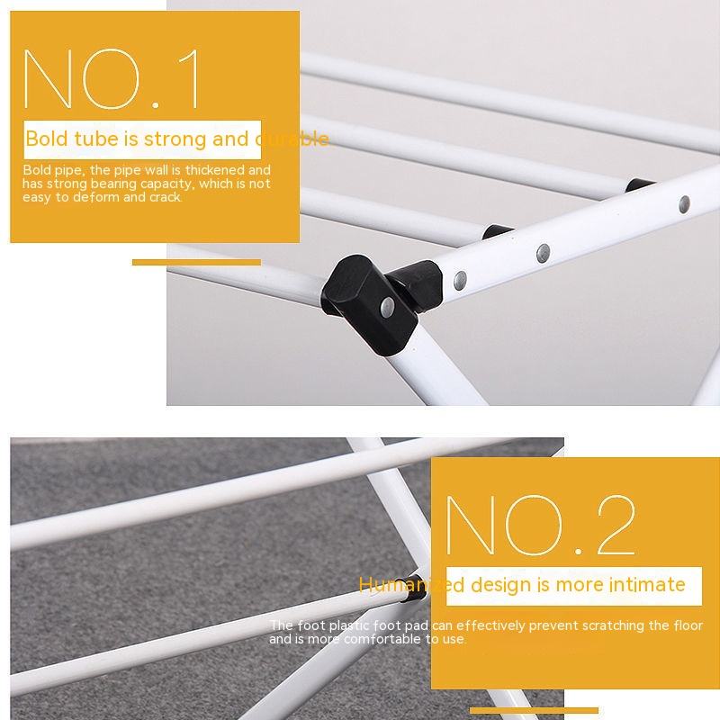 Foldable Laundry Stand Clothes Hanger Organizer