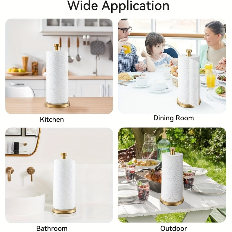 Premium Freestanding Metal Paper Roll Holder Bestseller Stainless Steel Kitchen and Toilet Paper Roll Holder Storage Rack