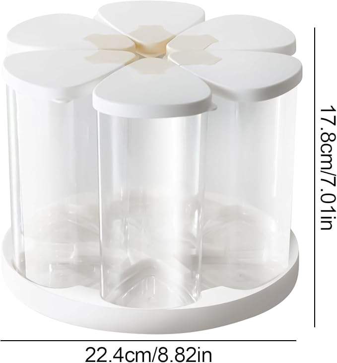 Rotating Multi-Grain Rice Storage Box for Pantry Organization