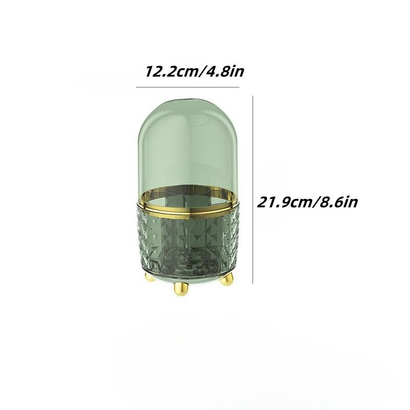 360-Degree Rotating Makeup Organizer with Brush Holder