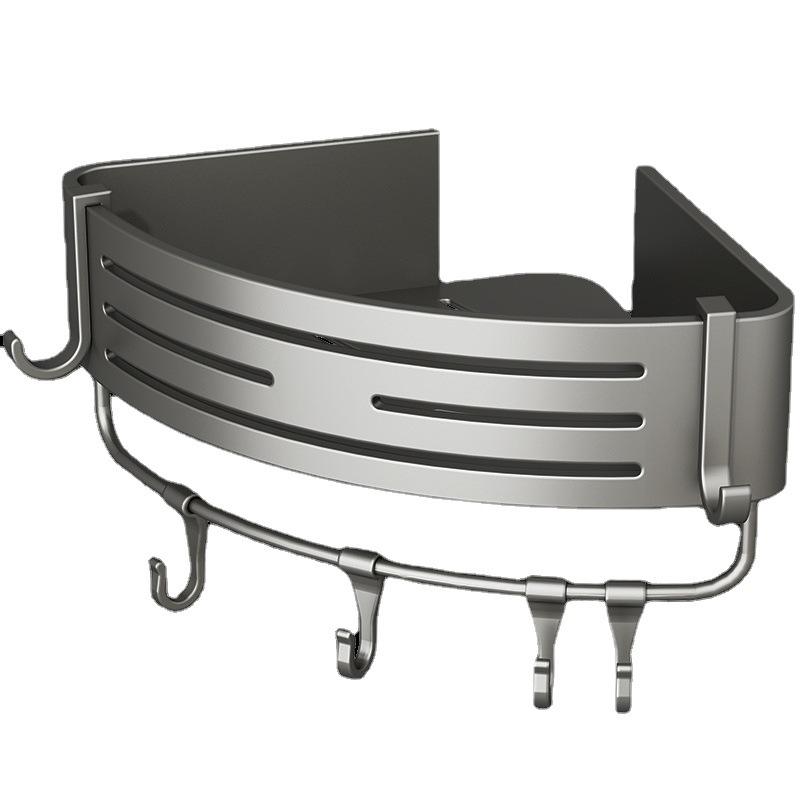 2022 New Arrival Multi Mental Wall Hanging Holder Rack Storage Shower Caddy Bathroom Corner Shelf