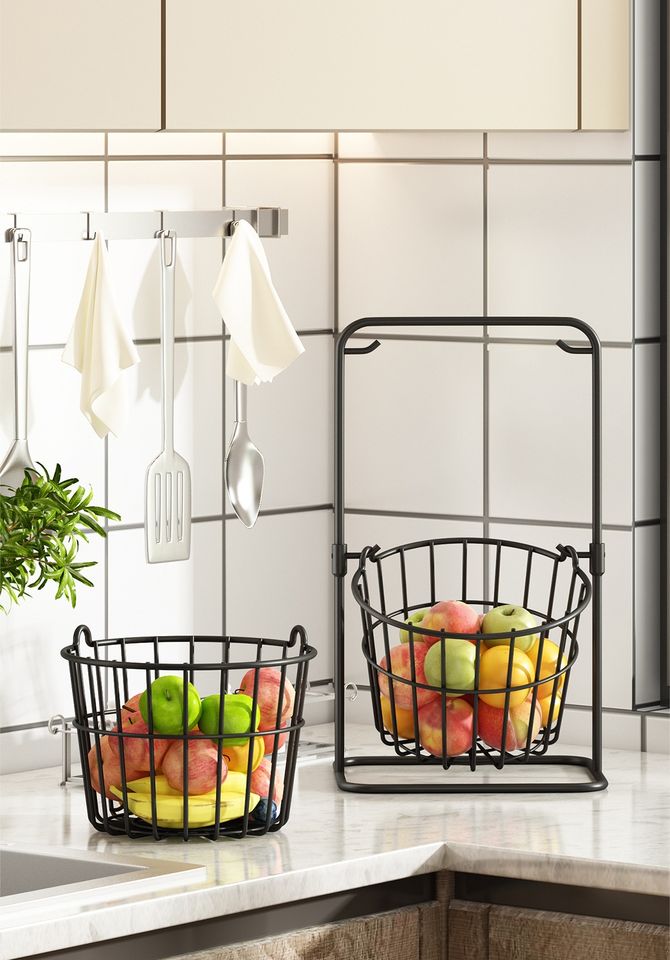 3-Layer Metal Basket Vegetable Storage Rack