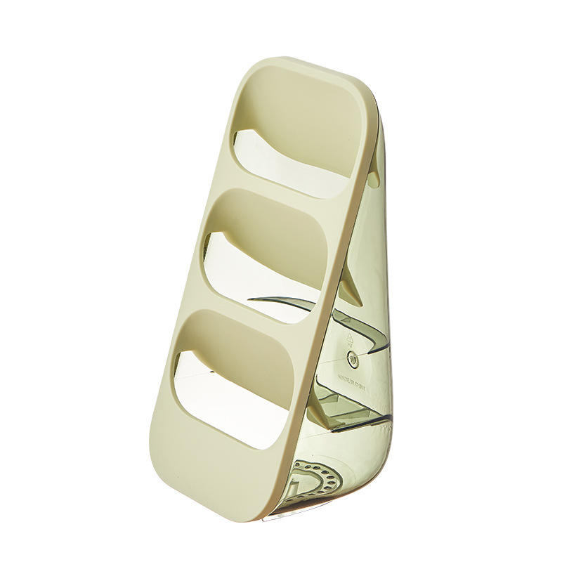 Multifunctional Three-Layer Plastic Utensil Storage Rack