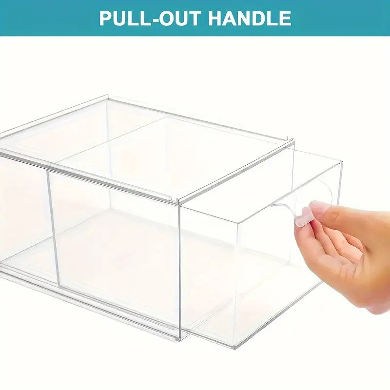 Stackable Clear Plastic Drawer Organizer for Bathroom/Kitchen/Sink Area, Multipurpose Cosmetic Organizer with Drawer
