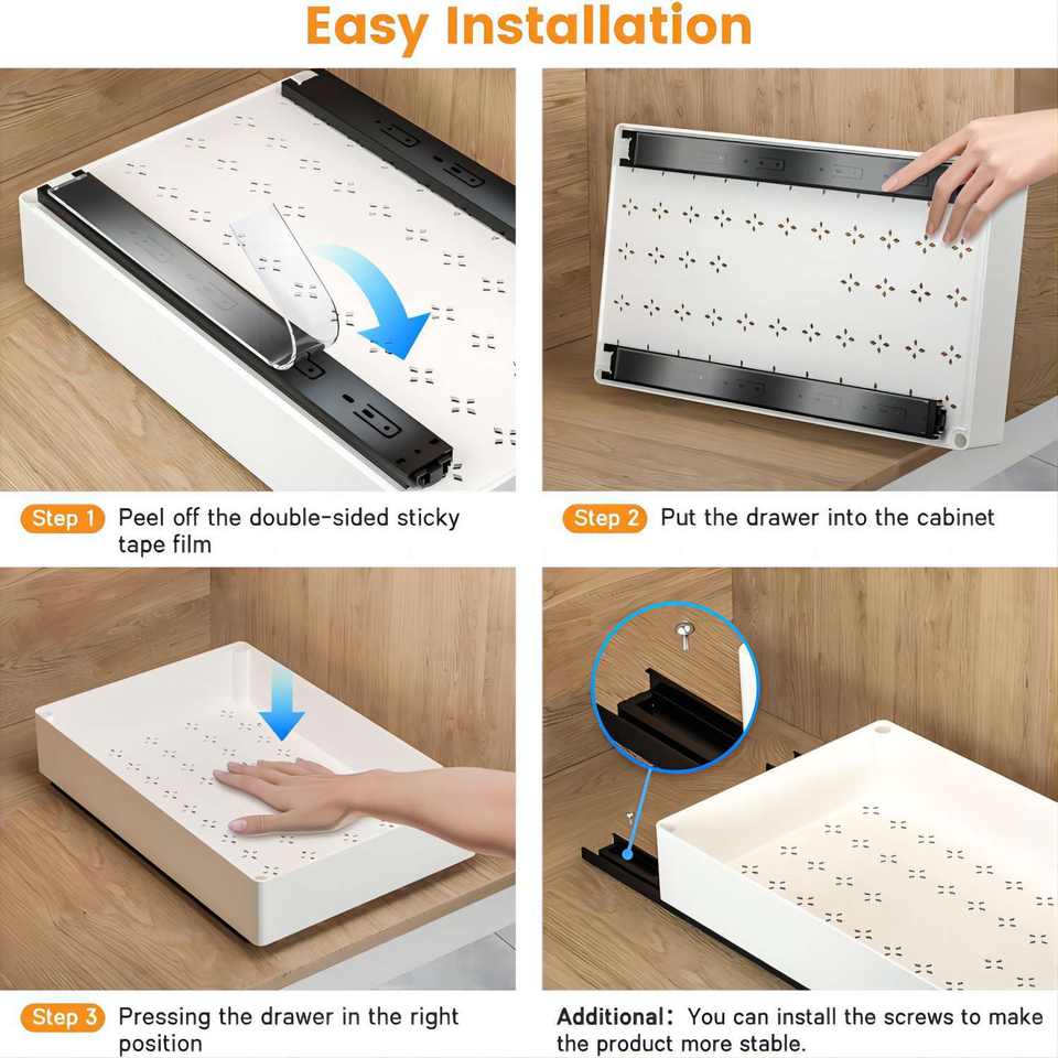 Pull Out Kitchen Drawer Organizer