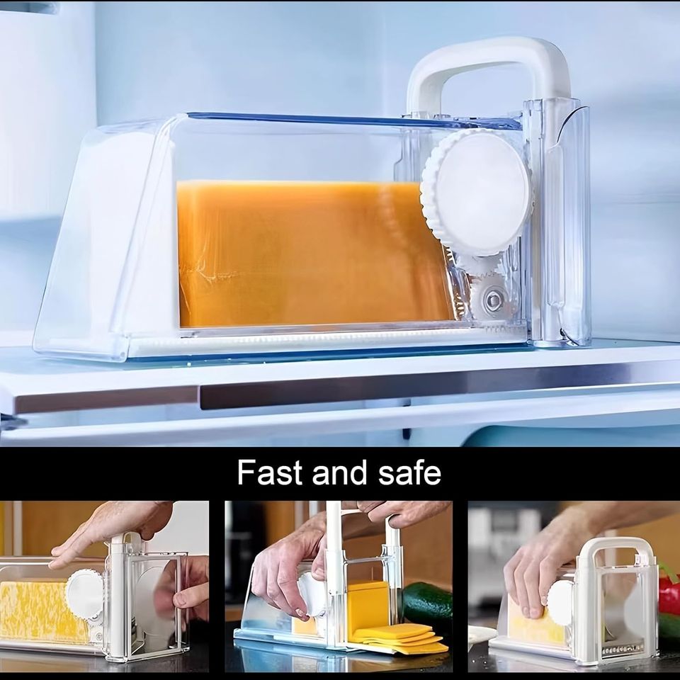 Practical Kitchen Cheese Grater Plastic Cheese Tool with Handle and Attachable Blade for Easy Use