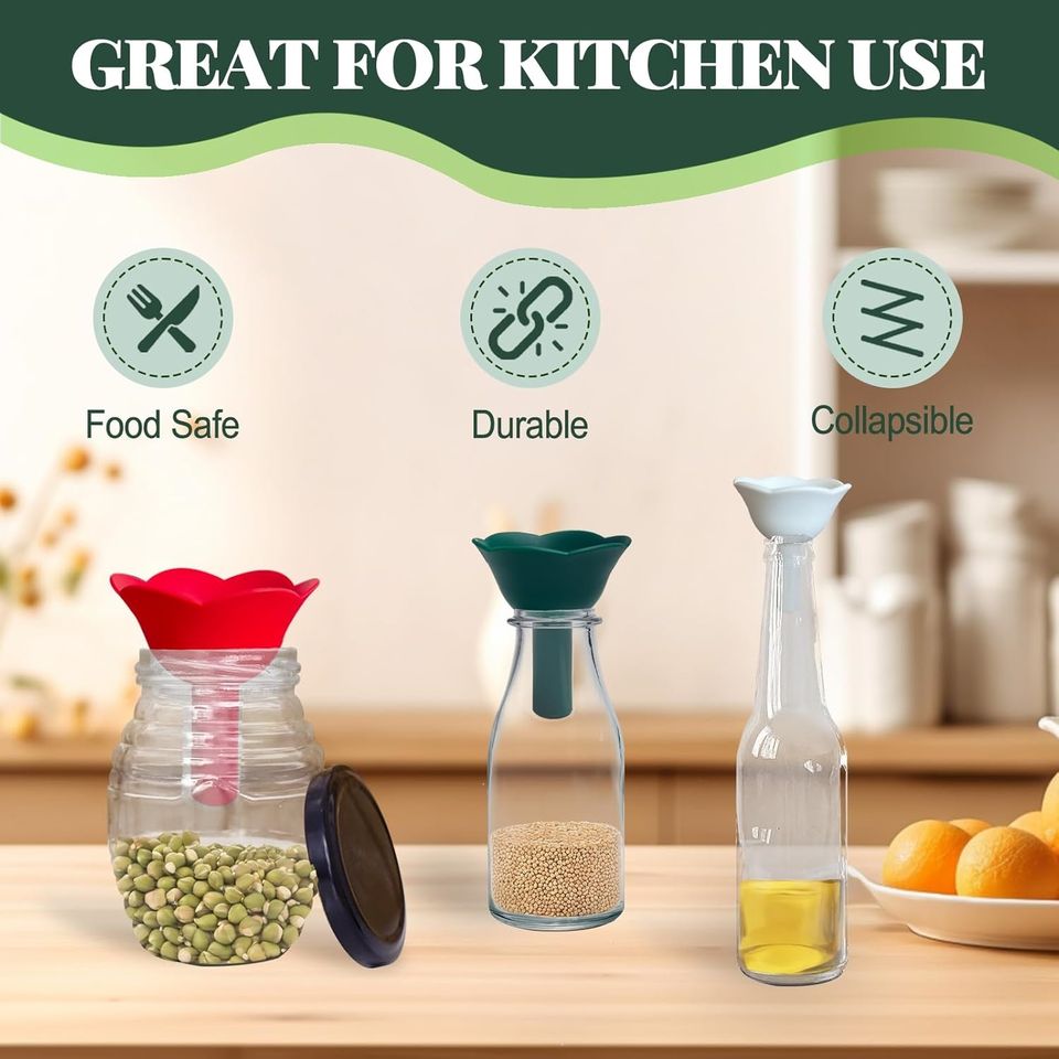 Christmas Tree Silicone Funnel Set Kitchen Gift Home Decor