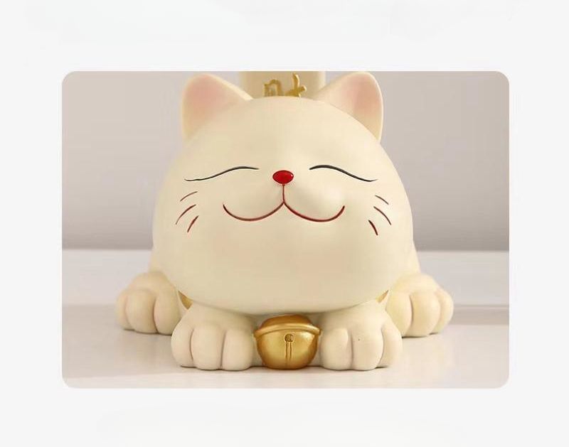 Creative Entry Lucky Cat Storage Tray for Keys Cute Ornaments Living Room Shoe Cabinet TV Cabinet Home Decor