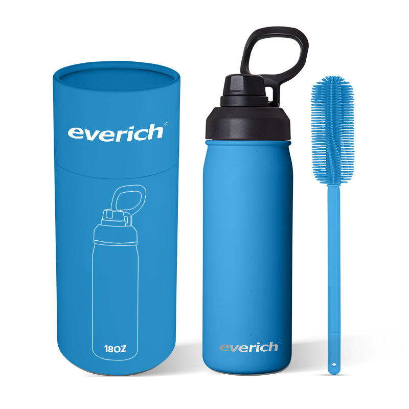 Stainless Steel Gym Water Bottle with Straw Lid