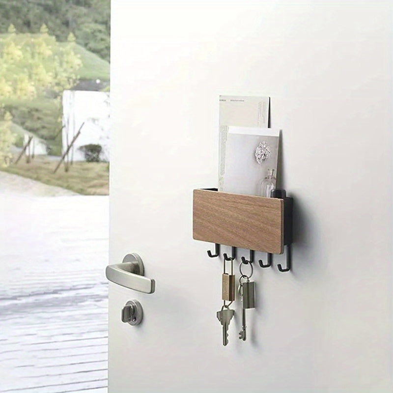 Key Holder Wall Mount with Adhesive Key Hook and Mail Organizer