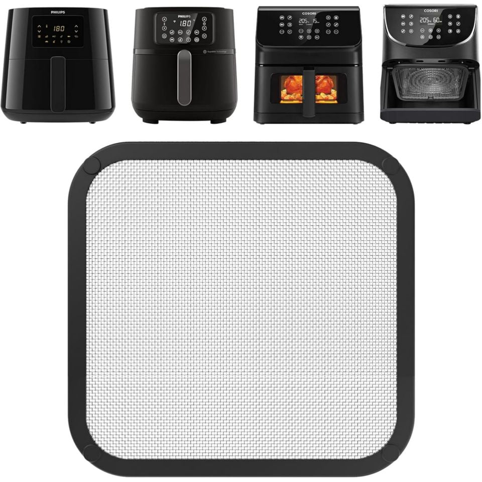 COSORI 6.2L Stainless Steel Air Fryer with Accessory Set, Splatter Screen Lid, and Rack Combo for Heating Cookware Parts