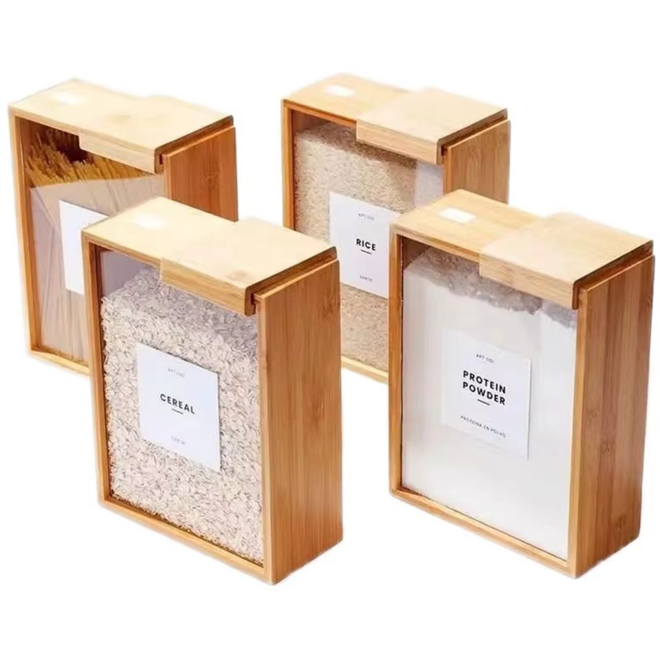 Modern Bamboo Wood Food Storage Container