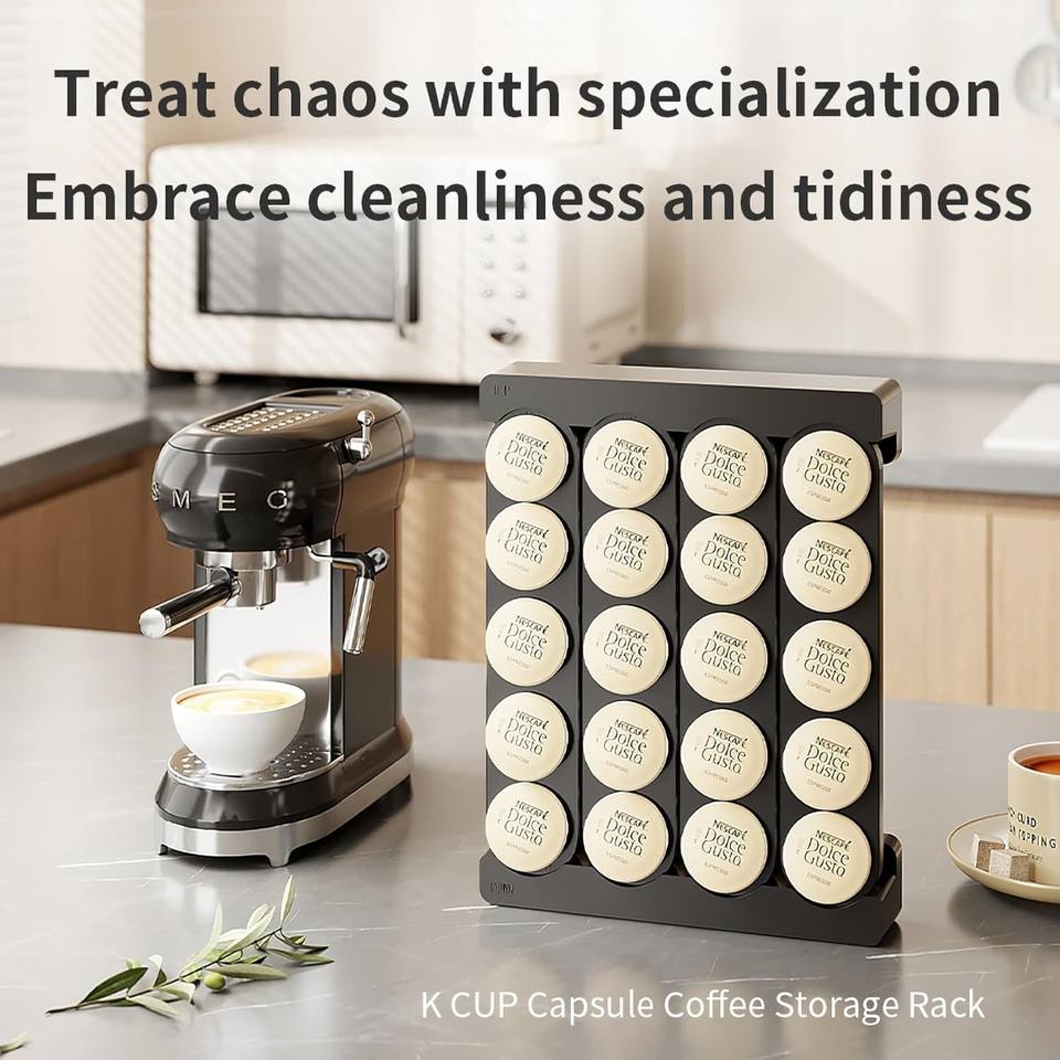 Luxury Magnetic Wall Coffee Capsule Storage Organizer for Tea and Coffee Accessories