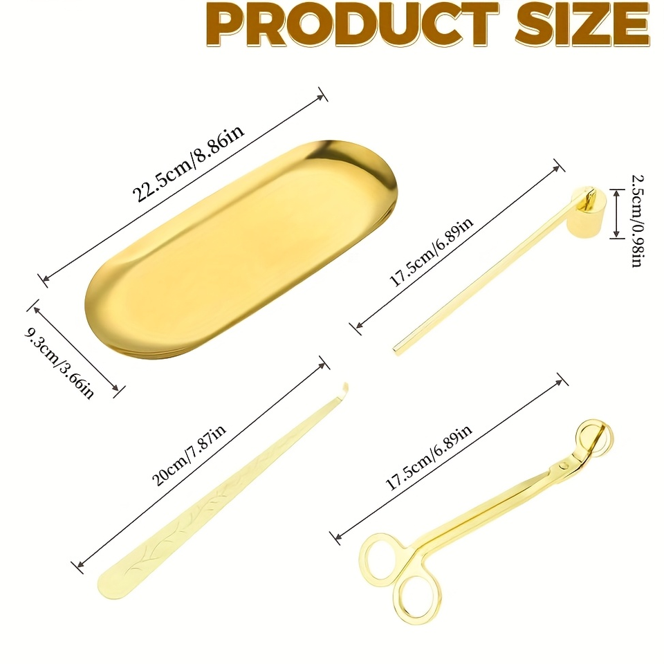 Best-Selling 4-in-1 Stainless Steel Candle Care Set with Wick Trimmer for Aromatherapy