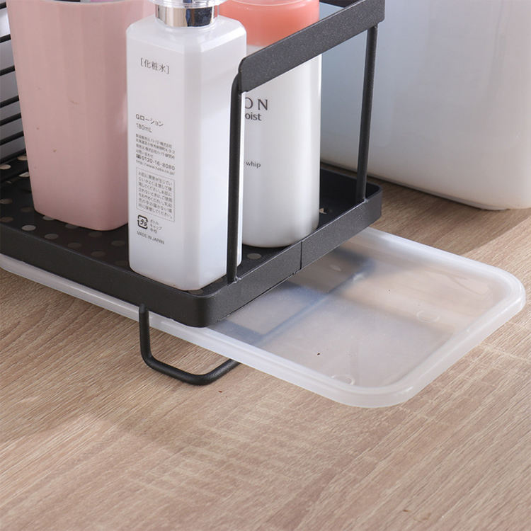 Kitchen Sink Caddy Sponge Holder Organizer 2-in-1 Sinkware Caddy with Drain Tray