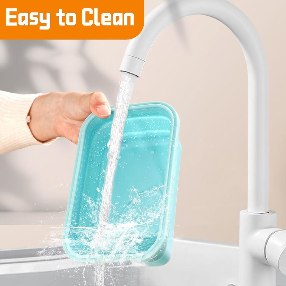 Collapsible Silicone Lunchbox - Food-Grade BPA-Free Container with Lid