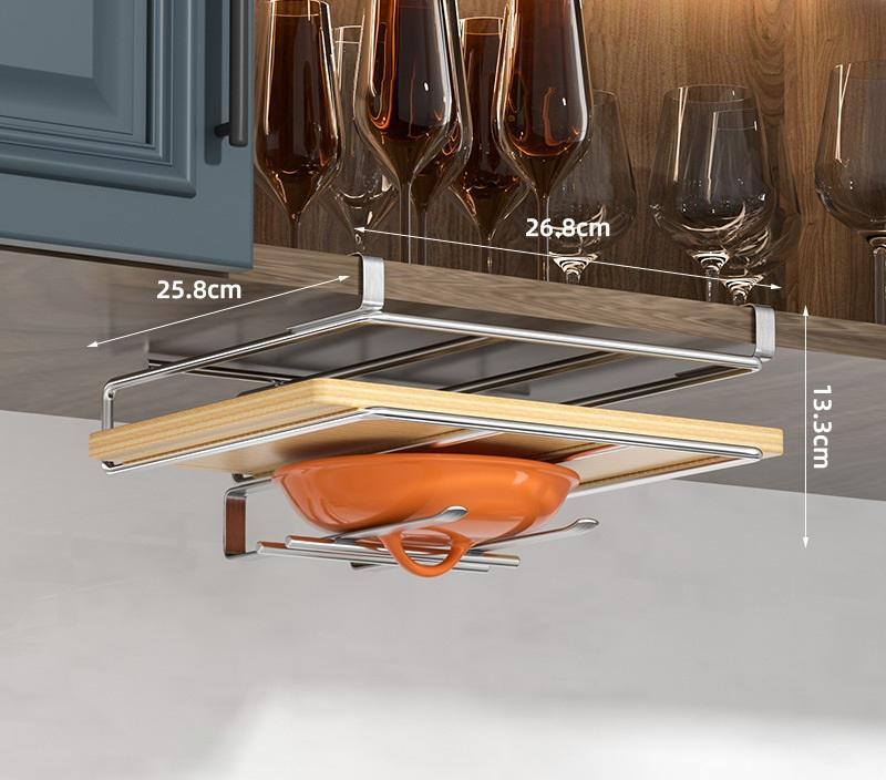 Personalized Wine Bottle Glass Holder Under Cabinet Rack