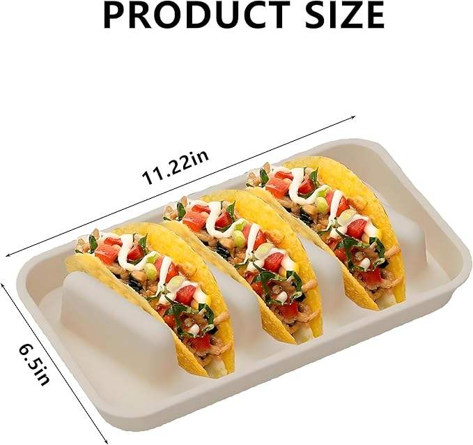 Silicone Taco Holder with Dividers for Family Meals and Parties