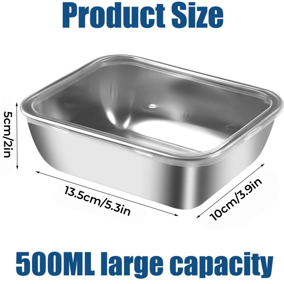 Stainless Steel Leak-Proof Lunch Box Set for Camping, Picnics & School with Stackable Reusable Containers and Lids