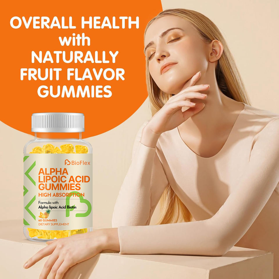 Highly Absorbent 1000mg Alpha-Lipoic Acid & 1000mg Biotin Softgel Capsules for Adults