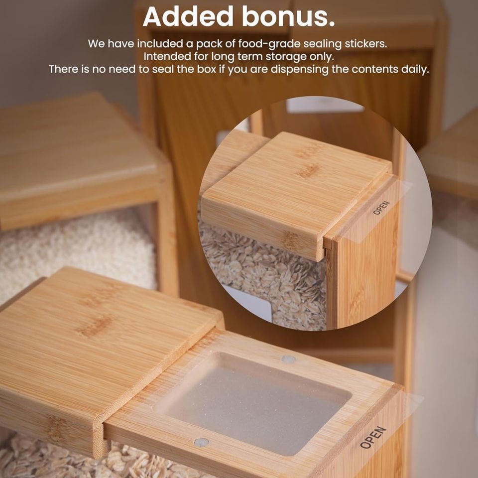 Modern Bamboo Wood Food Storage Container