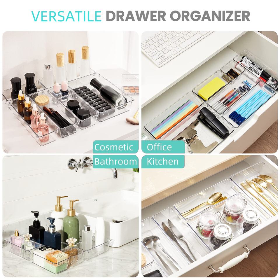 Multifunctional Drawer Organizer Set - 6/13/28 Pieces in 4 Sizes