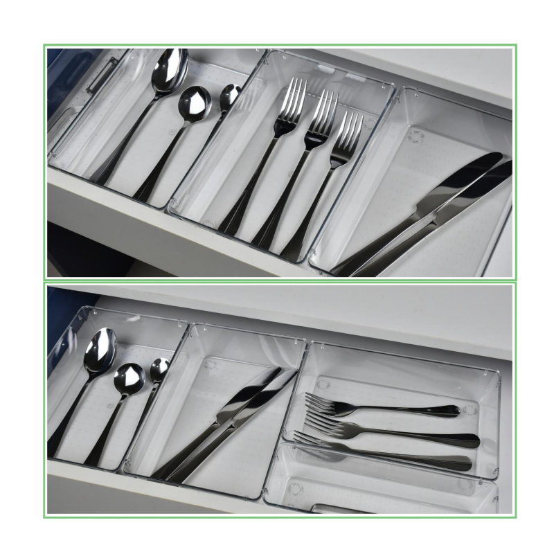 Multifunctional Drawer Organizer Set - 6/13/28 Pieces in 4 Sizes