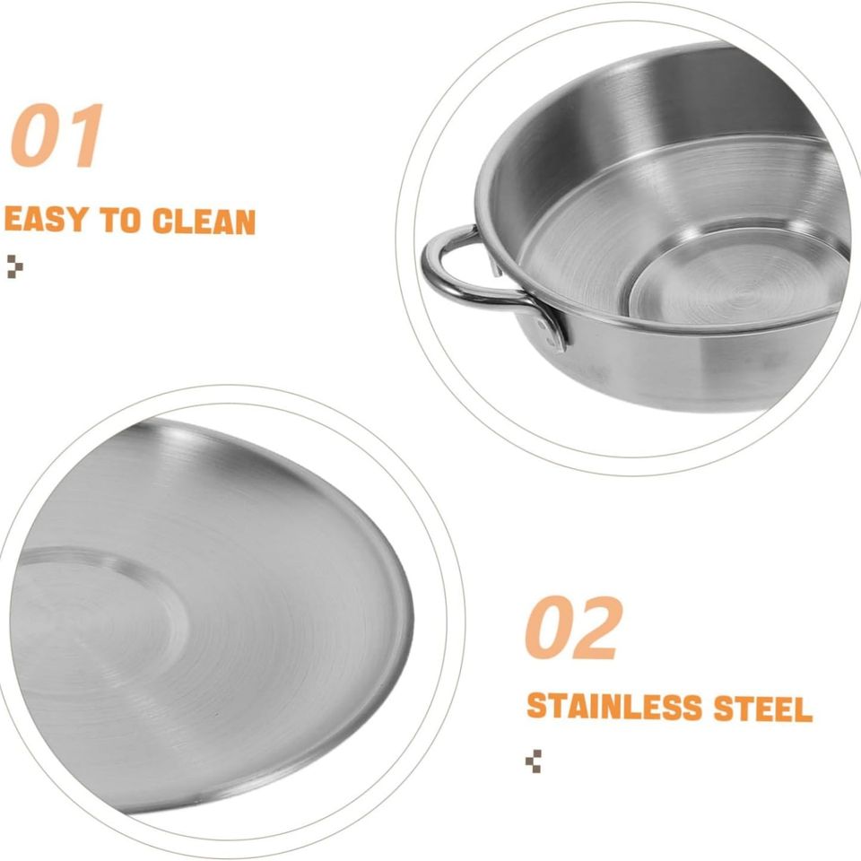 Stainless Steel Dessert Bowls Set with Milk Becher and Saucer