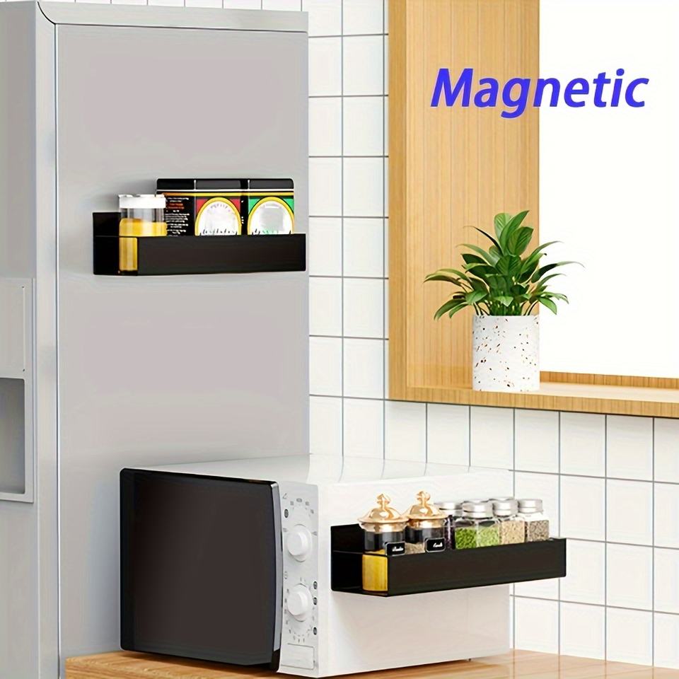 Magnetic Spice Organizer - Space-Saving Kitchen Refrigerator Side Organizer