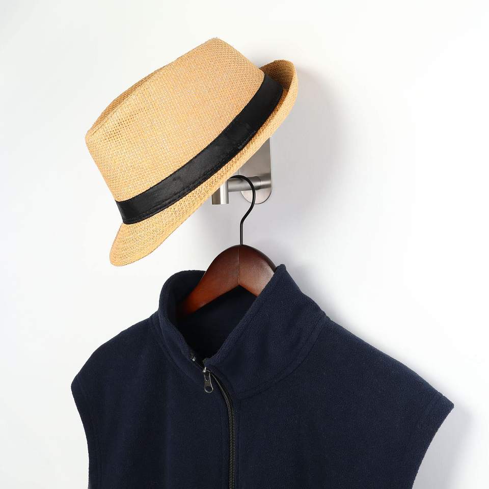 Stainless Steel Multi-functional Self-Adhesive Tissue Holder Wall Mount Paper Towel Holder/Hand Towel Ring Bathrobe Hook