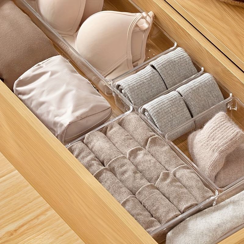 Multi-Functional Bathroom Drawer Organizer Tray for Sink, Wardrobe Underwear & Socks