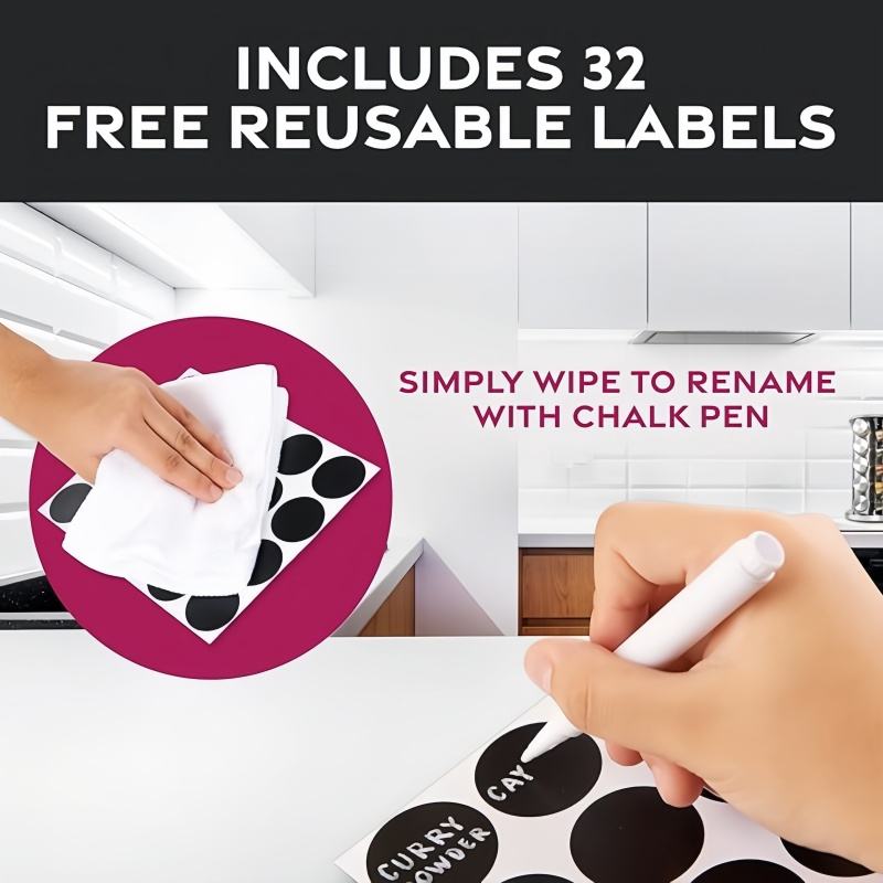 Rotating Spice Rack Set for Countertops, Kitchen Spice Organizer with Spice Jars