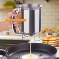 Reusable Dishwasher-Safe Stainless Steel Pancake Batter Dispenser Cupcake Waffle Smooth Pourer
