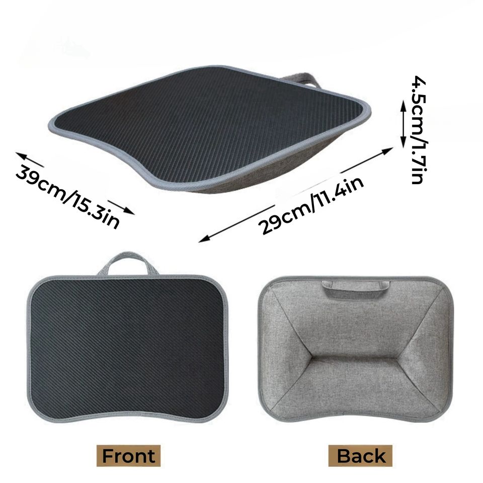 Carbon Fiber Lap Desk Portable Laptop Cushion with Storage Drawer