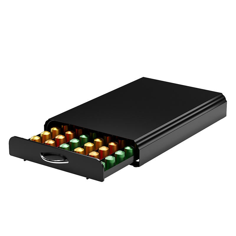 Metal Nespresso Coffee Capsule Drawer Box Organizer