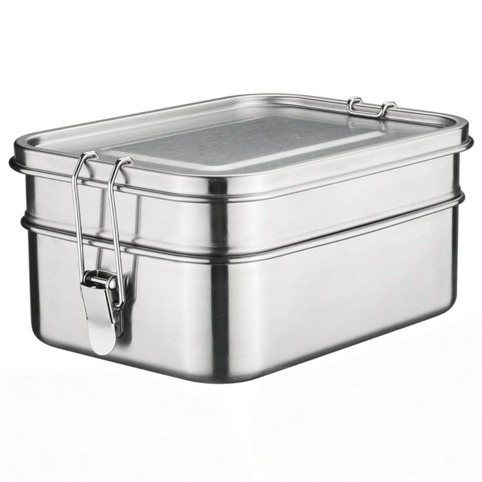 304 Stainless Steel Leak-proof Food Container with Removable Divider for Meal Prep
