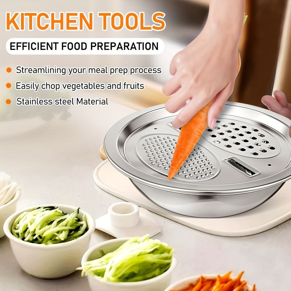 Multifunctional Stainless Steel Vegetable and Fruit Sieve, Net Cutter, Rice Washer