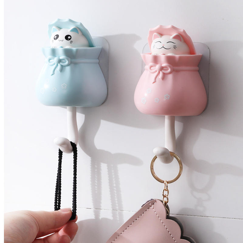 Creative Wall Hooks - Cute Hooks with Strong Adhesive, No Drilling, Leave No Marks - Key Hooks, Door Hooks for Coats