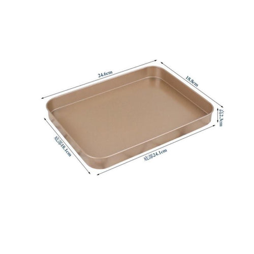 10-Inch Rectangular Non-Stick Gold Carbon Steel Bakeware Set for Home and Hotel Use, Ideal for Bread Loaf and Cake Baking Tools