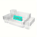 Multifunction Clear Plastic Drawer Organizer Set Storage Box Kitchen Stackable Drawer Organizer