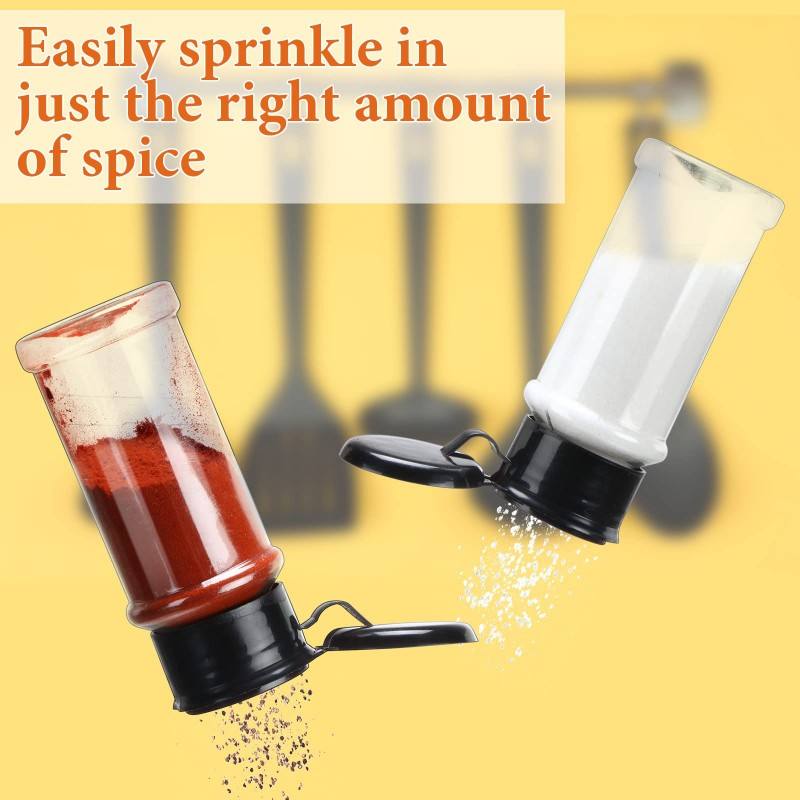 Outdoor Pepper Spray for Kitchen Camping Picnic BBQ Plastic Spice Jar Bottle with Funnel Sticker Brush