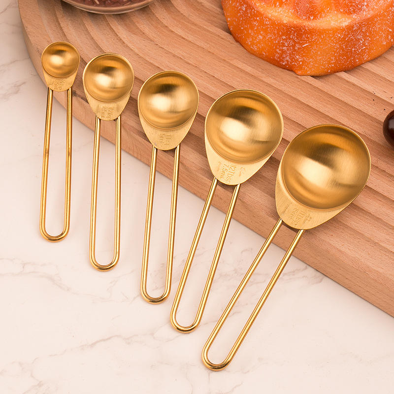 9-Piece Metal Measuring Cup and Stainless Steel Measuring Spoon Set for Kitchen